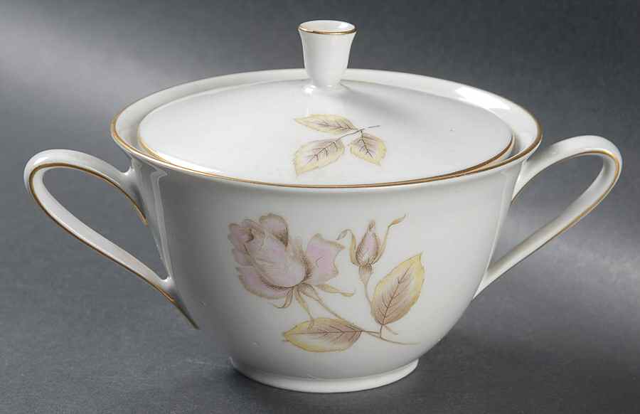 Empire Rose Sugar Bowl & Lid by Hutschenreuther-1
