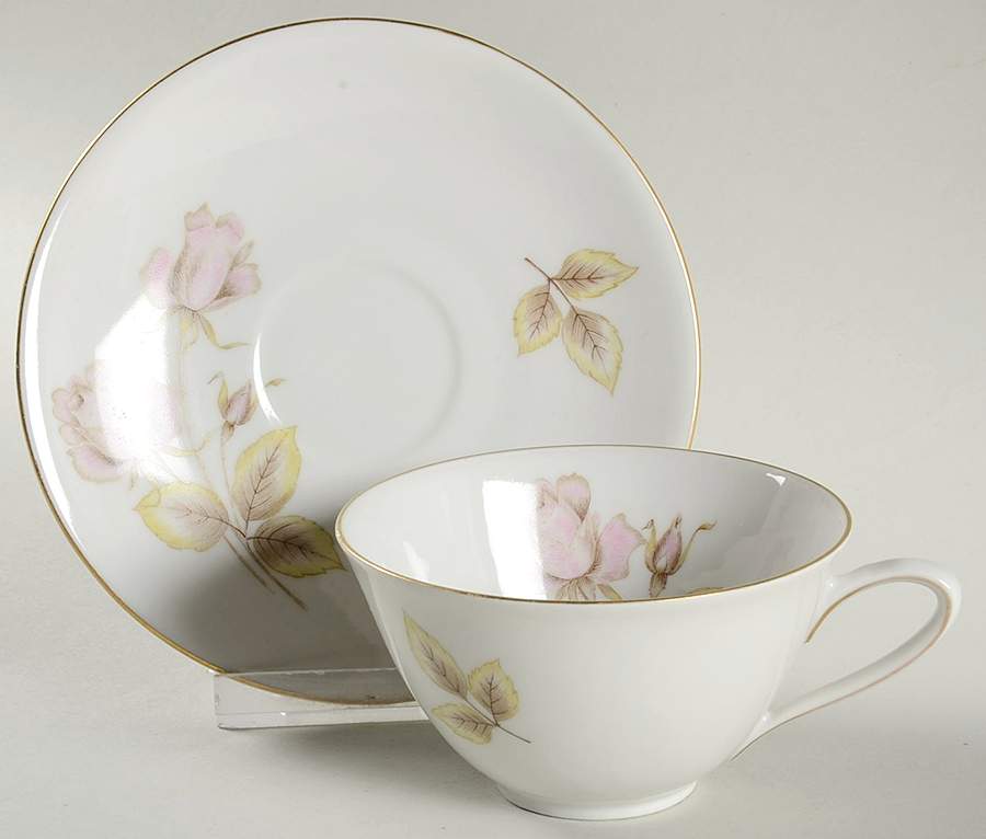 Empire Rose Footed Cup & Saucer Set by Hutschenreuther-1