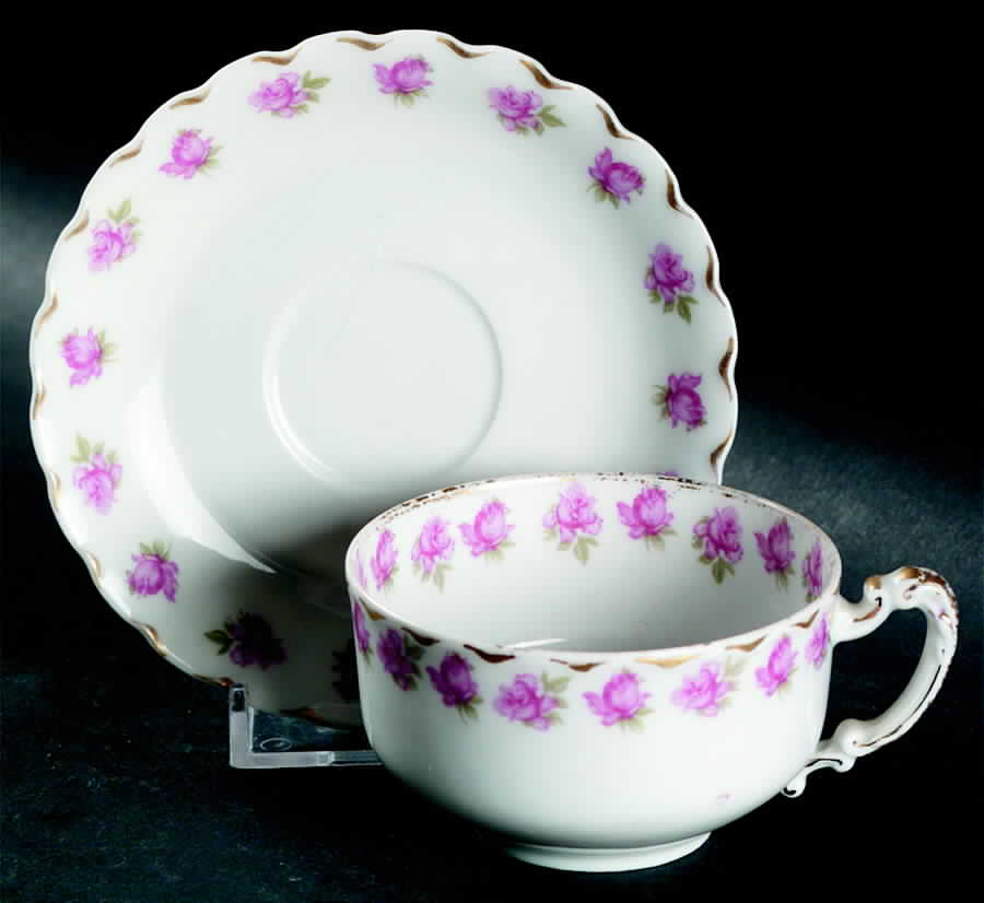 Schleiger 957 Flat Demitasse Cup & Saucer Set by Haviland-1