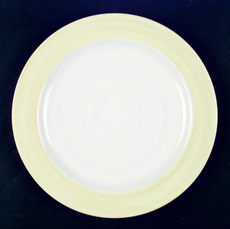 Pastel Band Yellow Dinner Plate by Holdenby-1