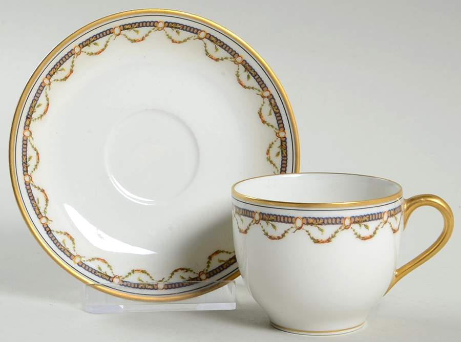 Schleiger 770-1 Flat Demitasse Cup & Saucer Set by Haviland-1