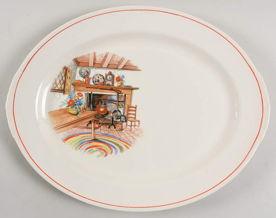 Colonial Kitchen 15" Oval Serving Platter by Homer Laughlin -1
