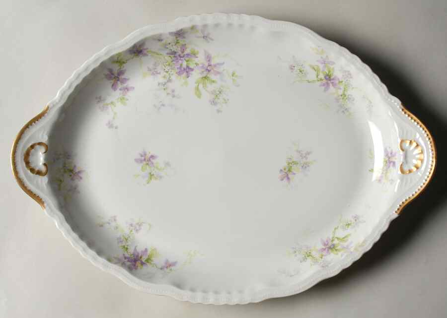 H1076 14" Oval Serving Platter by Haviland-1