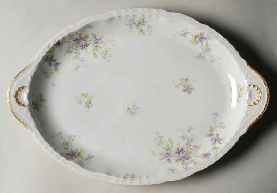 H1076 16" Oval Serving Platter by Haviland-1
