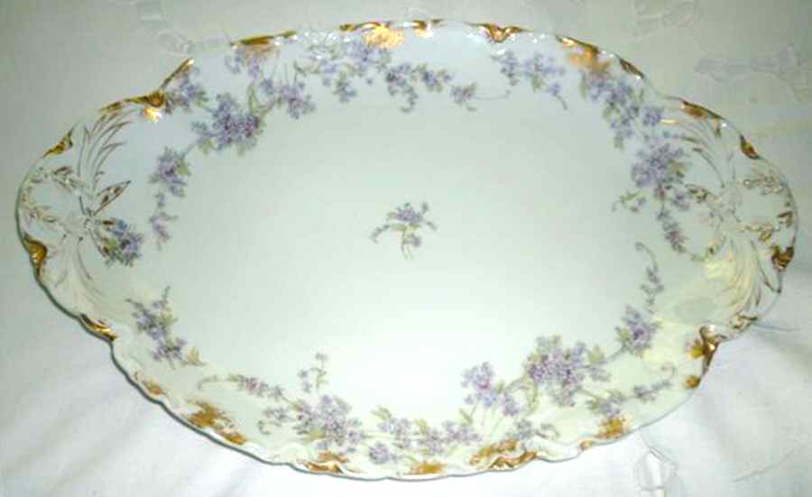 Schleiger 263a 14" Oval Serving Platter by Haviland-1