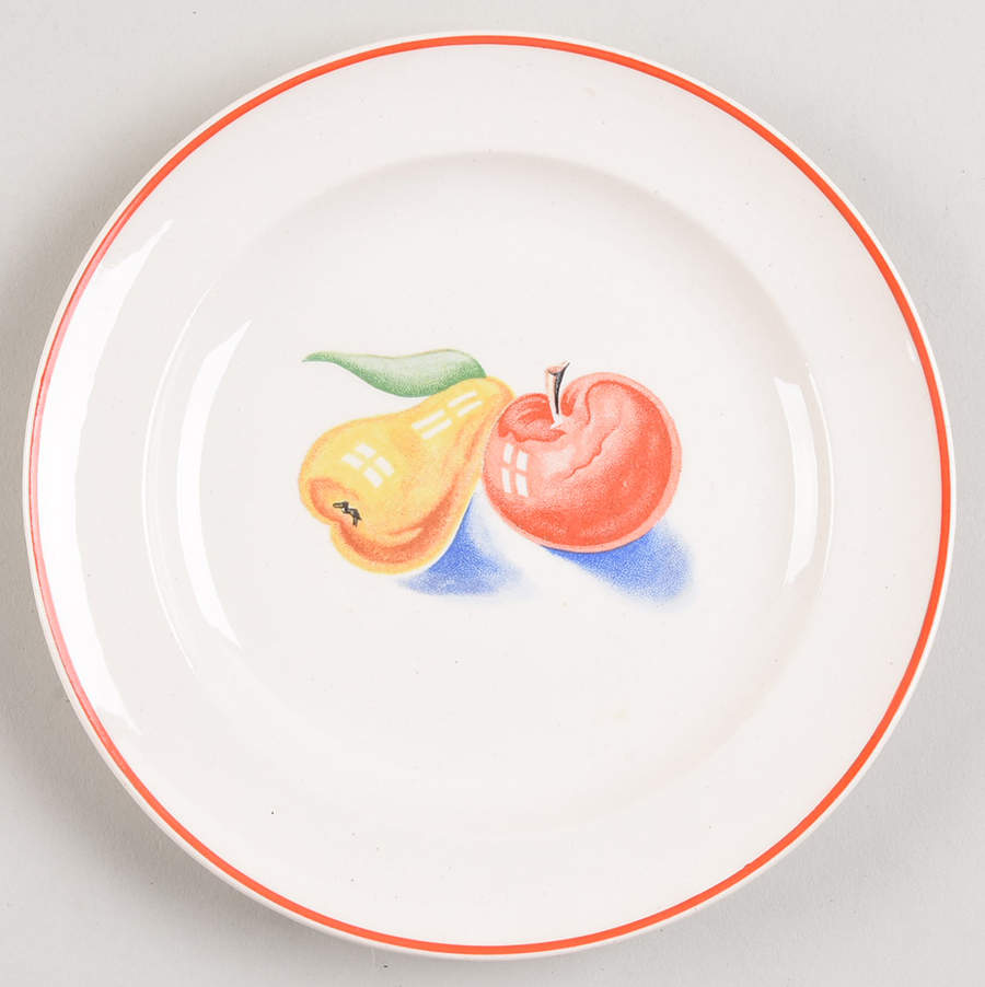 Red Apple I Bread & Butter Plate by Harker-1