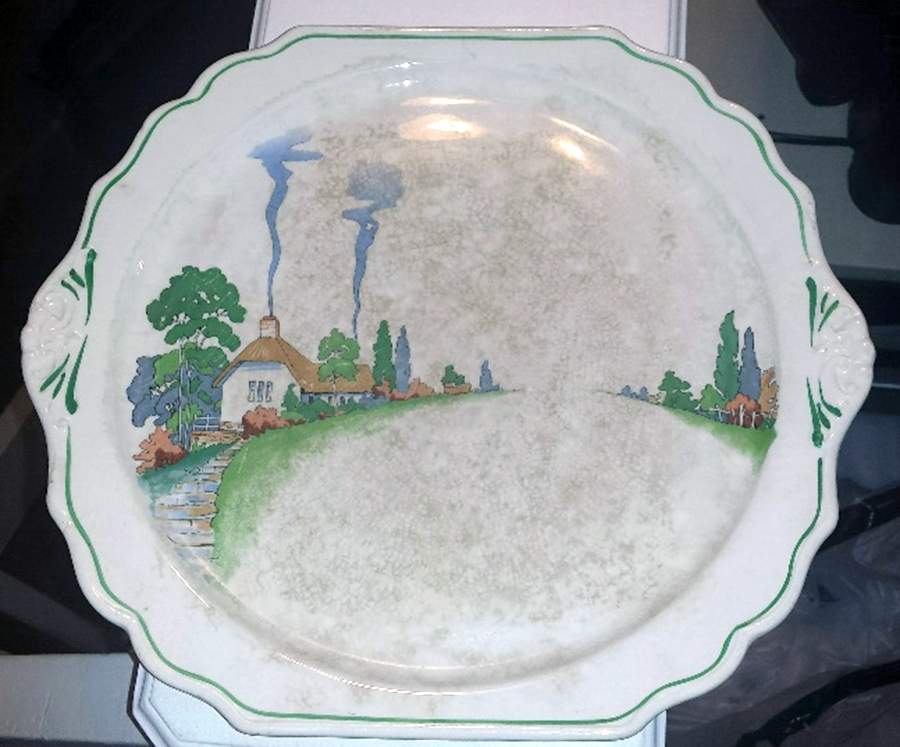 HAR69 Square Handled Cake Plate by Harker-1