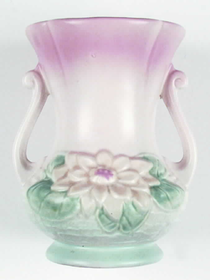 Water Lily Pink Turquoise 8" Vase by Hull-1