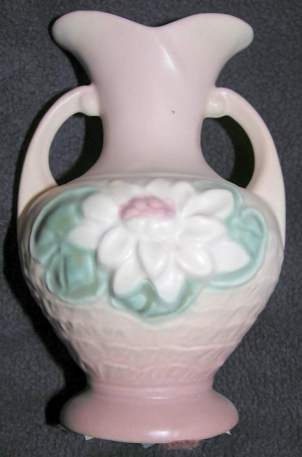 Water Lily Pink Turquoise 5" Vase by Hull-1