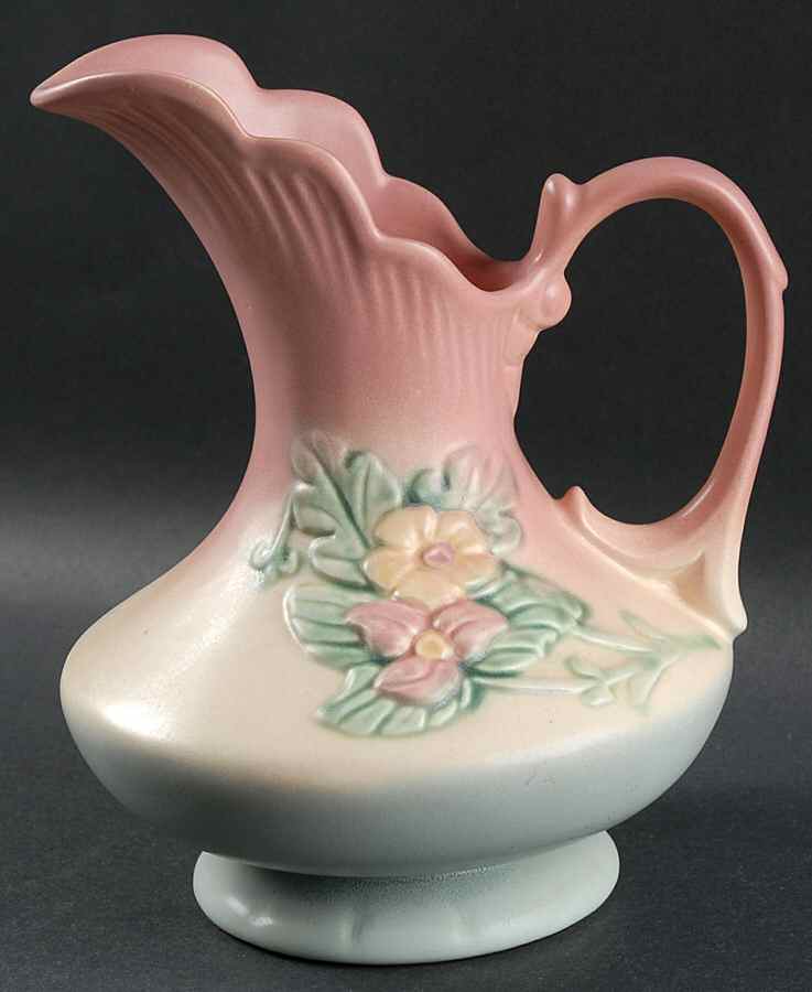 Wild Flower Blue and Pink 8" Ewer by Hull-1