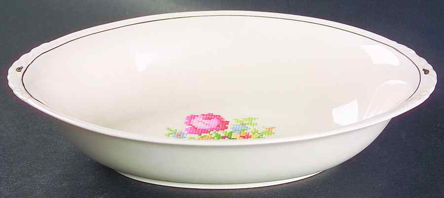 N1585 9" Oval Vegetable Bowl by Homer Laughlin -1