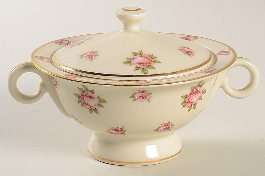 Chintz Sugar Bowl & Lid by Haviland-1