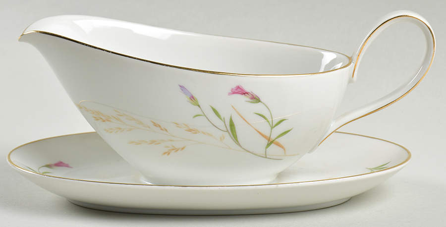 HUT787 Gravy Boat with Attached Underplate by Hutschenreuther-1