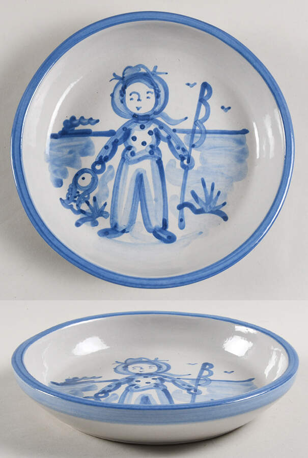 Fisherman 7" Individual Pasta Bowl by M A Hadley-1