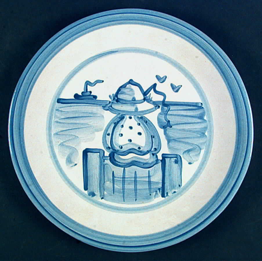 Fisherman Dinner Plate by M A Hadley-1