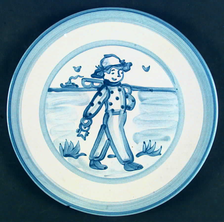 Fisherman Dinner Plate by M A Hadley-1