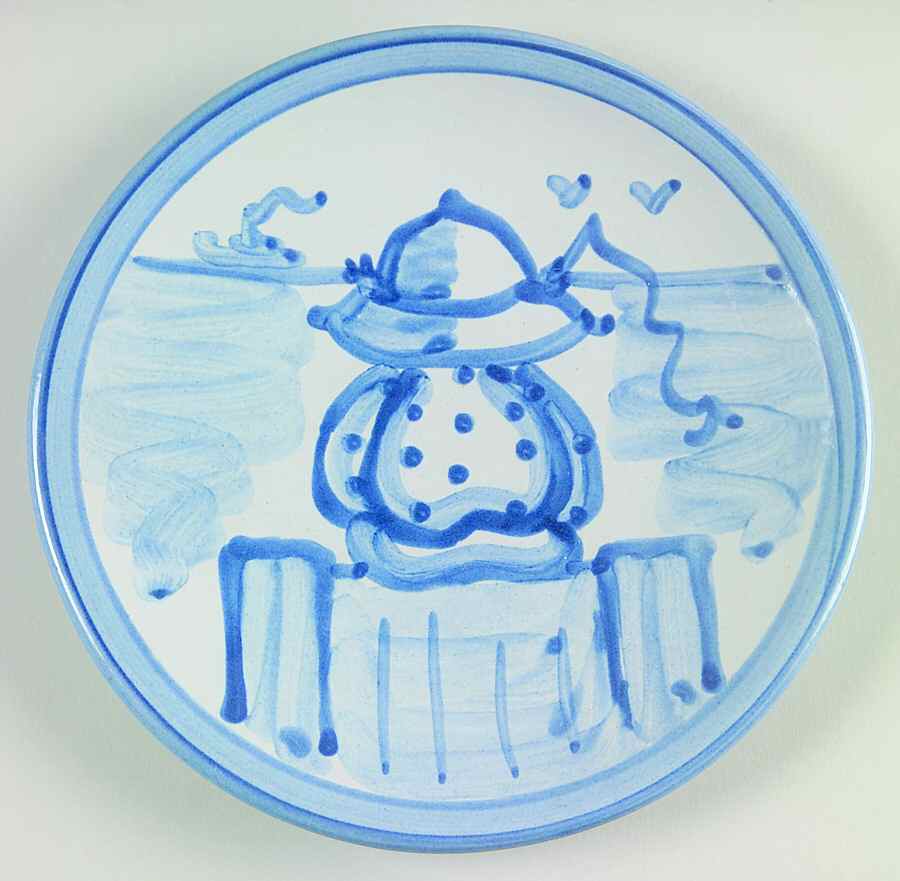 Fisherman Bread & Butter Plate by M A Hadley-1