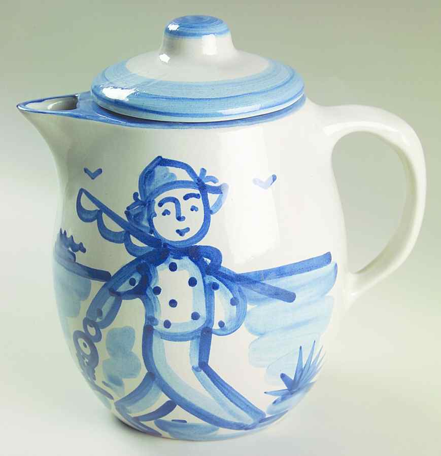 Fisherman Coffee Pot & Lid by M A Hadley-1