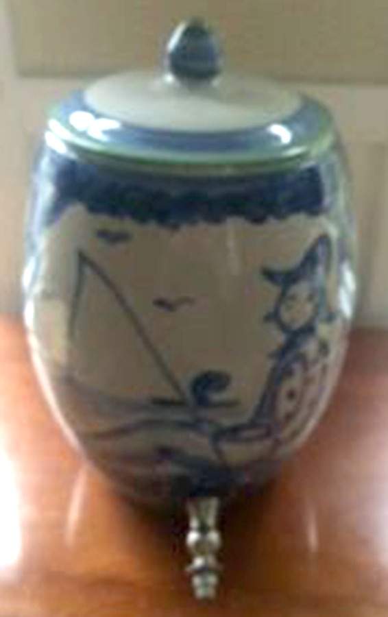 Fisherman Samovar & Lid by M A Hadley-1