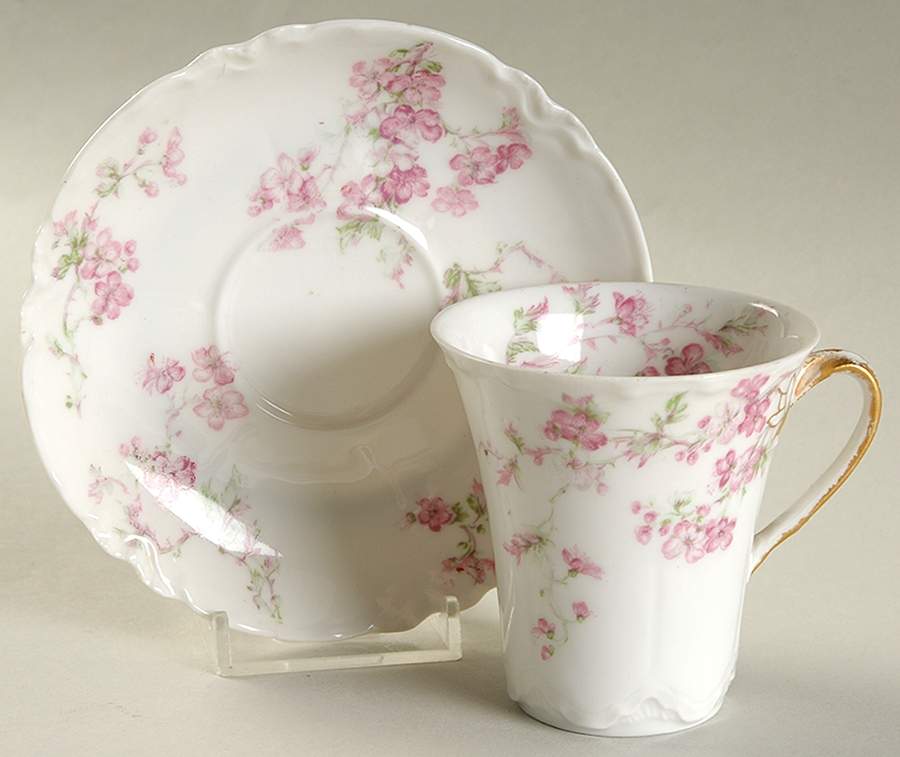 Schleiger 58G Chocolate Cup & Saucer Set by Haviland-1