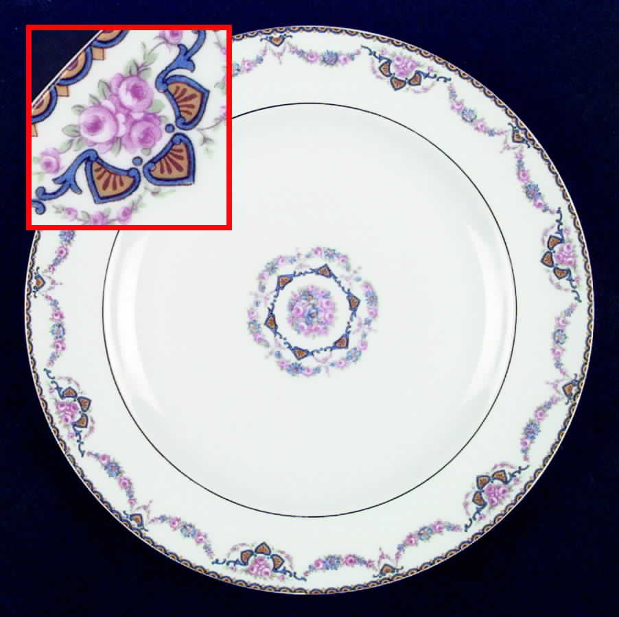 Marseilles (Floral, White Rim & Center) Dinner Plate by Haviland-1