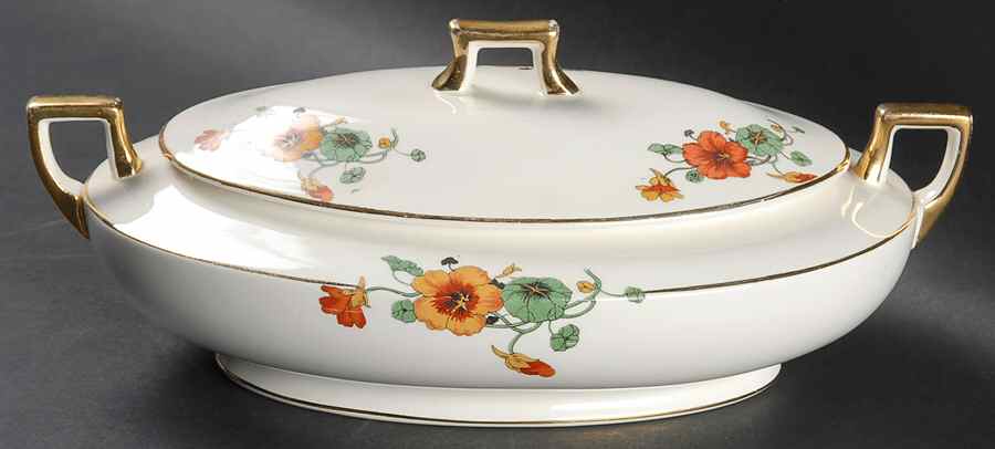 Nasturtium Oval Covered Vegetable by Homer Laughlin -1