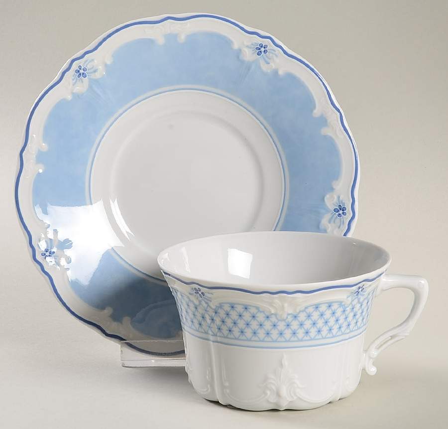 Estelle Flat Cup & Saucer Set by Hutschenreuther-1
