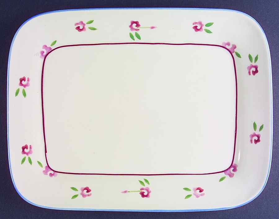 Mount Vernon Quilt 12" Rectangular Serving Platter by Hartstone-1
