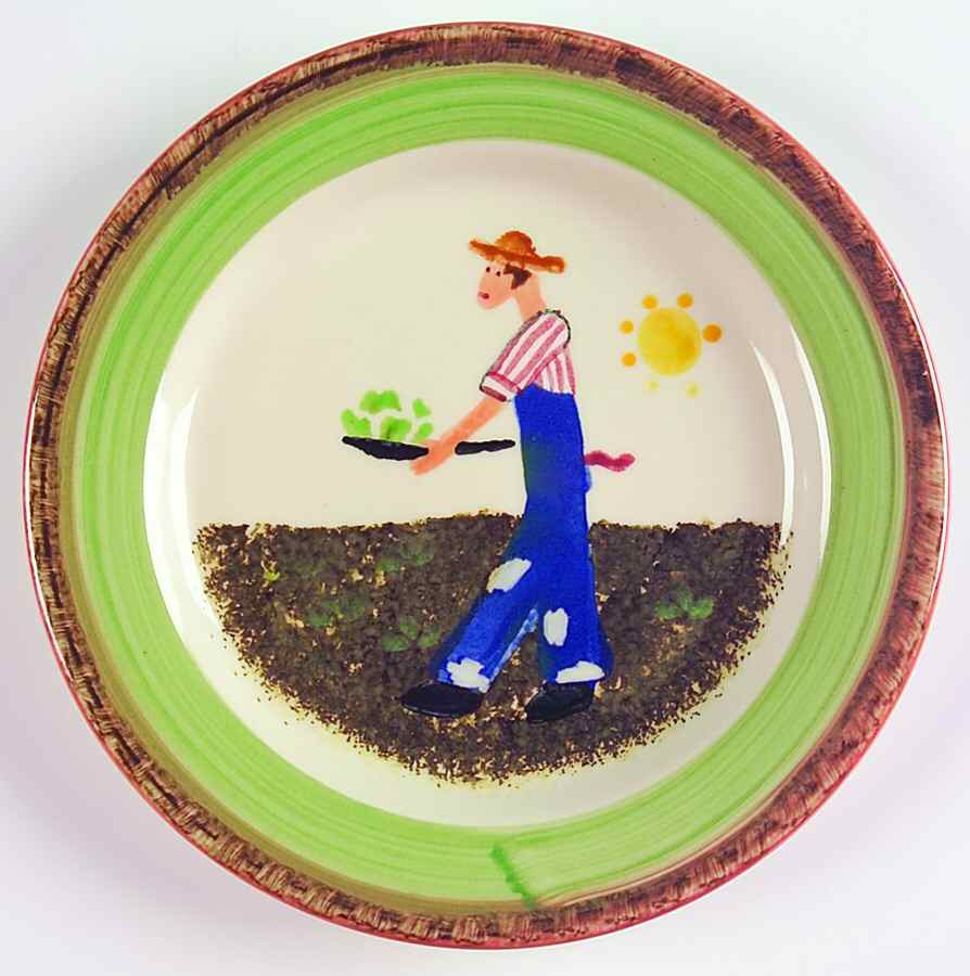 Garden Folk Salad Plate by Hartstone-1