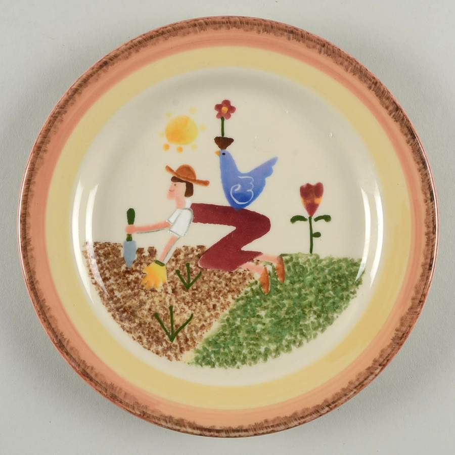 Garden Folk Salad Plate by Hartstone-1