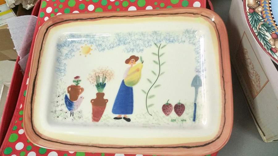 Garden Folk 16" Rectangular Serving Platter by Hartstone-1