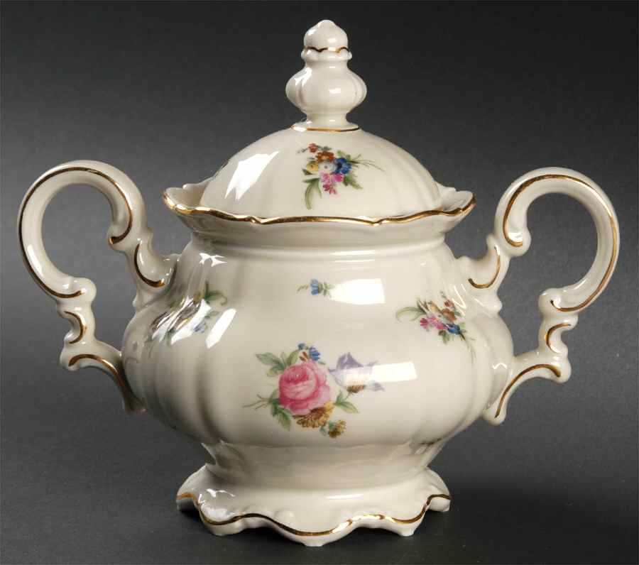Mayfair (Cream, 7287) Sugar Bowl & Lid by Hutschenreuther-1