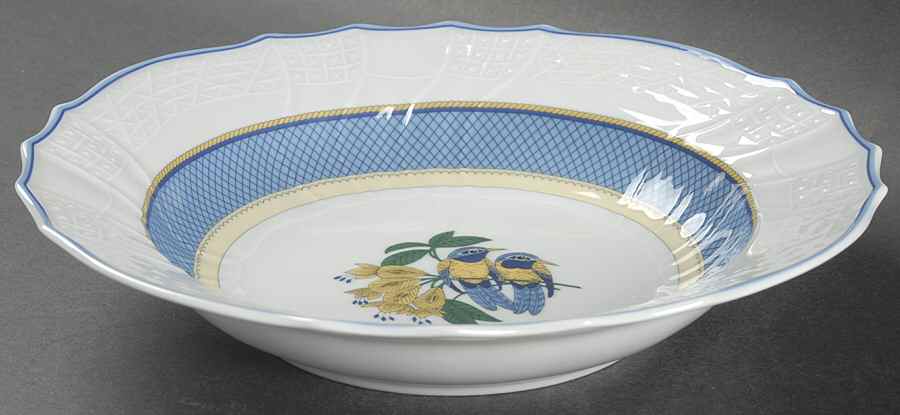 Elysee Bleu Large Rim Soup Bowl by Hutschenreuther-1
