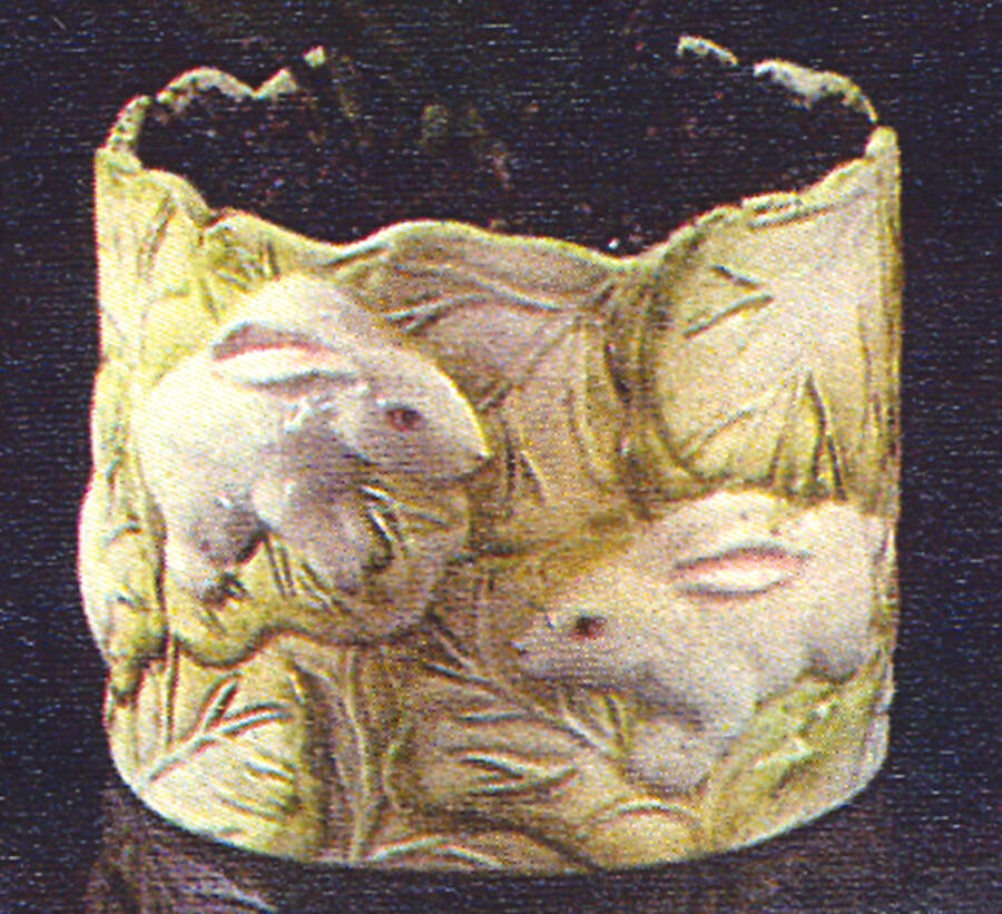Rabbit Parade Cachepot by Haldon-1