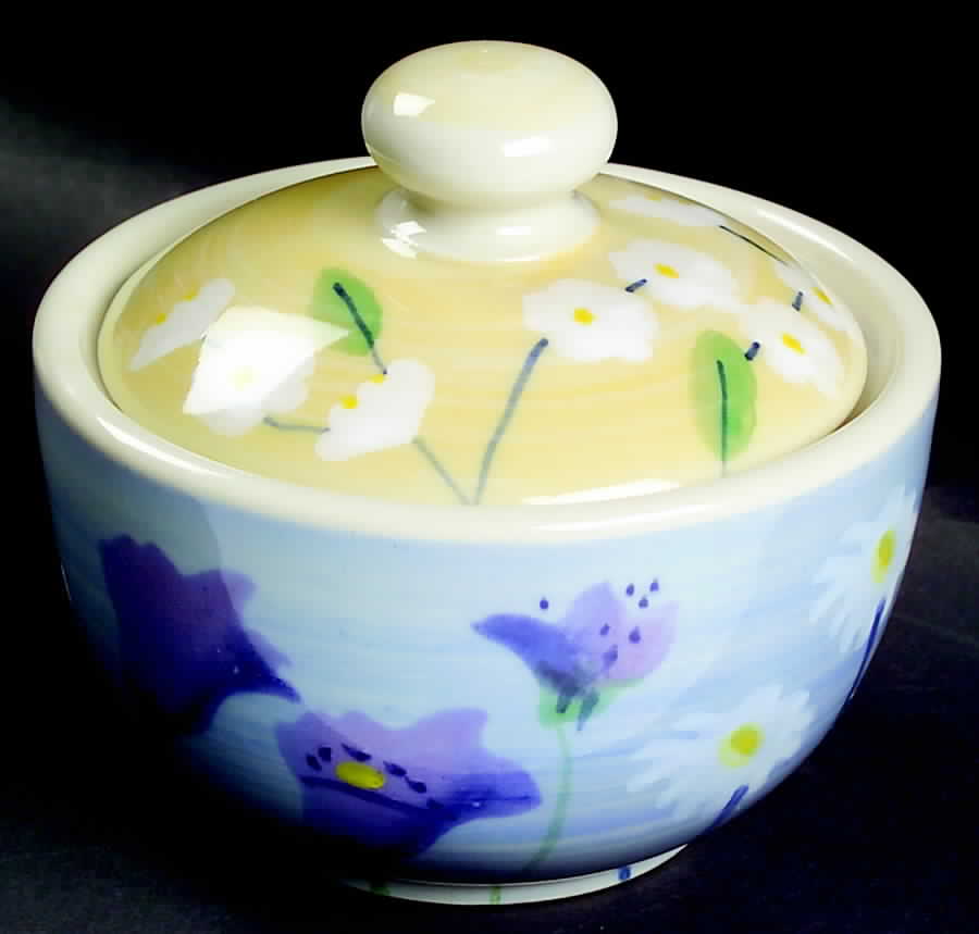 Prairie Flower Sugar Bowl & Lid by Hartstone-1