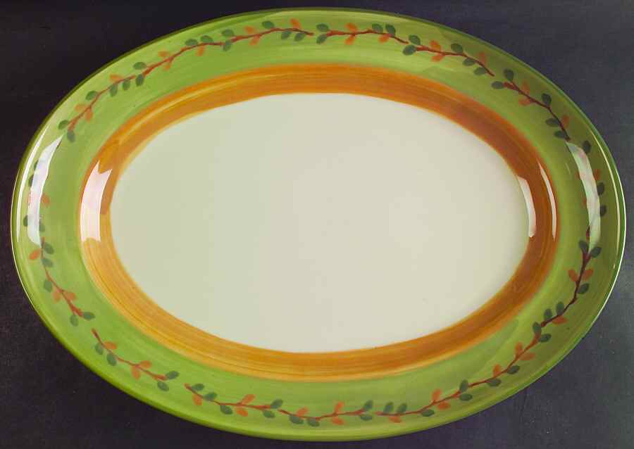 June Cherries 16" Oval Serving Platter by Hartstone-1