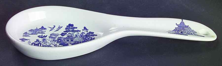 Blue Willow Spoon Rest/Holder (Holds 1 Spoon) by Heritage Mint-1