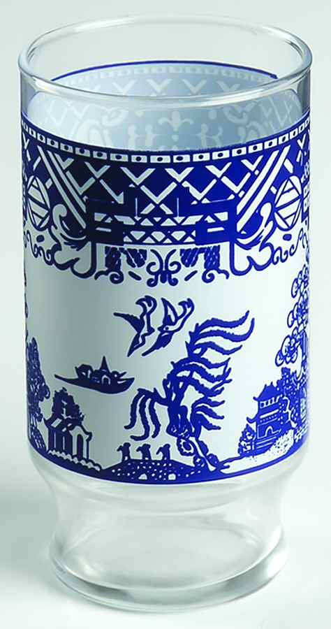 Blue Willow 12 Oz Glassware Tumbler by Heritage Mint-1