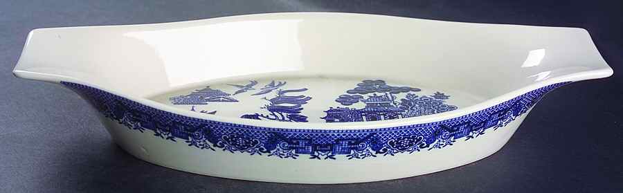 Blue Willow 13" Augratin by Heritage Mint-1