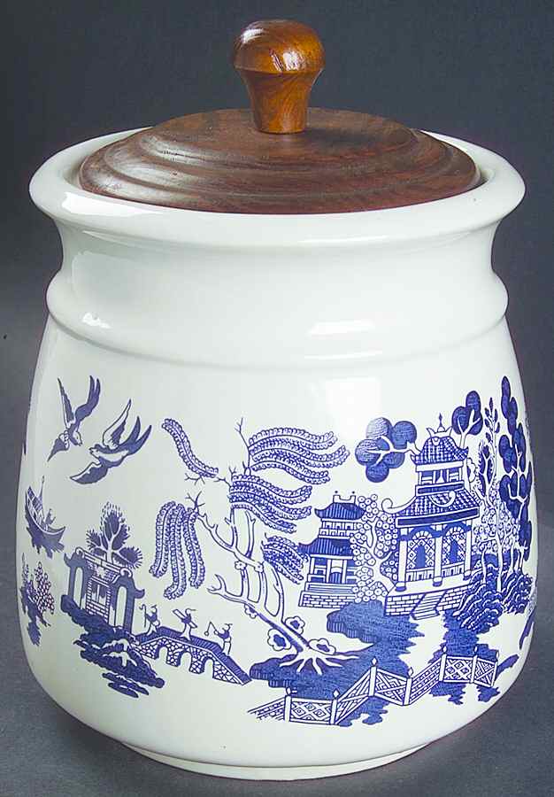 Blue Willow Extra Large Canister & Lid by Heritage Mint-1