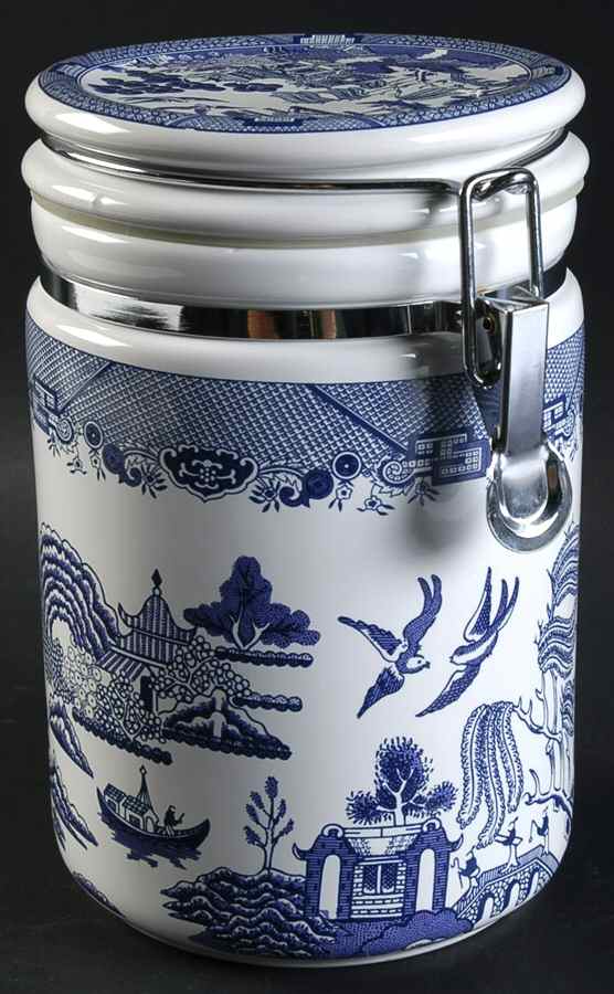 Blue Willow 8" Storage Jar & Lid by Heritage Mint-1