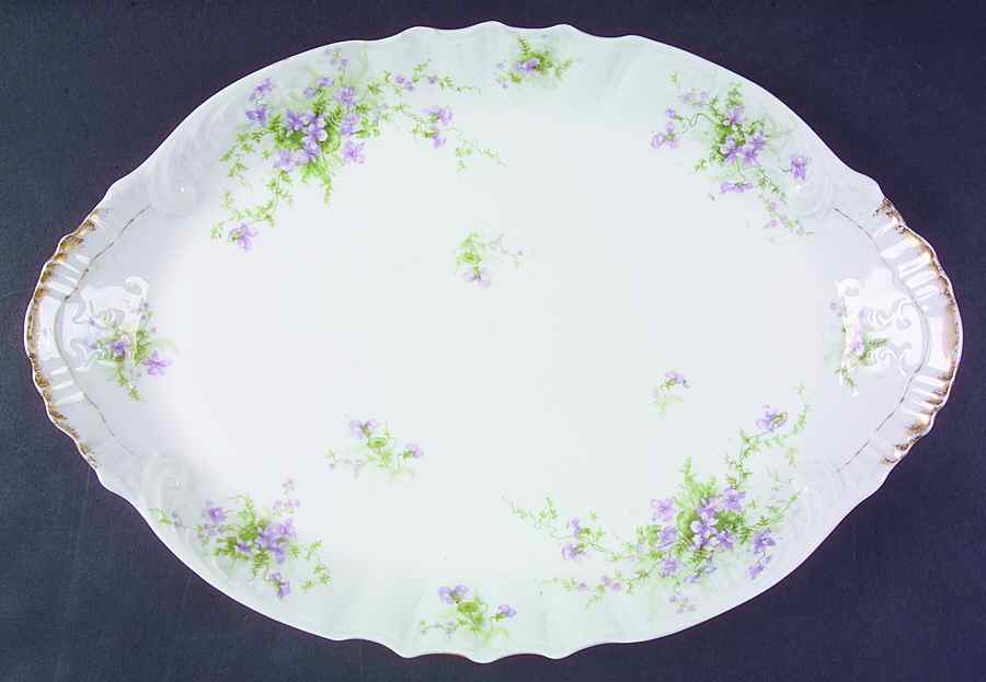 Schleiger 609d 16" Oval Serving Platter by Haviland-1