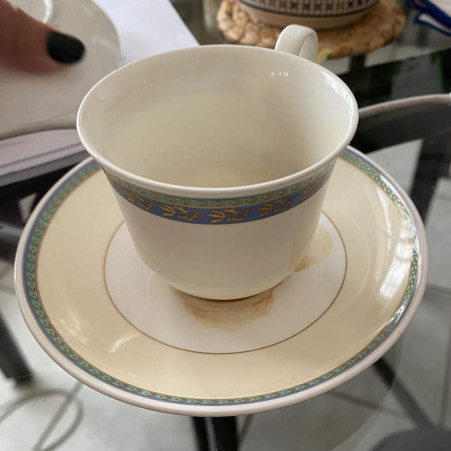 Villa Adriana Footed Cup & Saucer Set by Heinrich - H&C-1