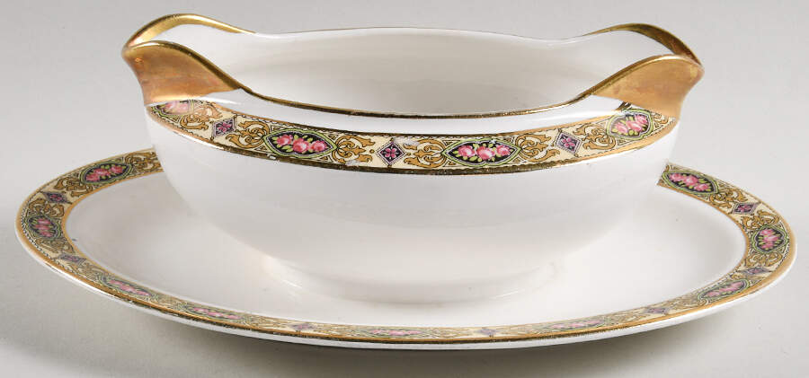 Vandemere Gravy Boat with Attached Underplate by Homer Laughlin -1