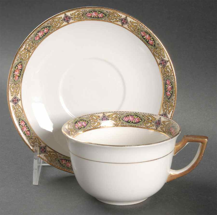 Vandemere Flat Cup & Saucer Set by Homer Laughlin -1