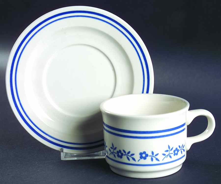 HLC1111 Flat Cup & Saucer Set by Homer Laughlin -1