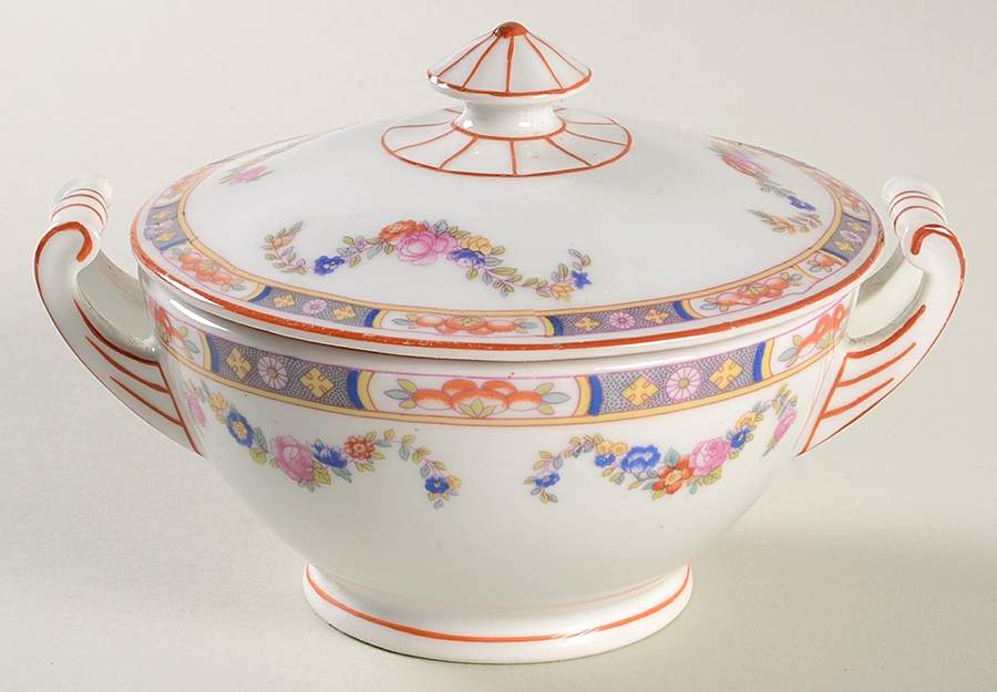 HWC7 Sugar Bowl & Lid by HW (Germany, Czech)-1
