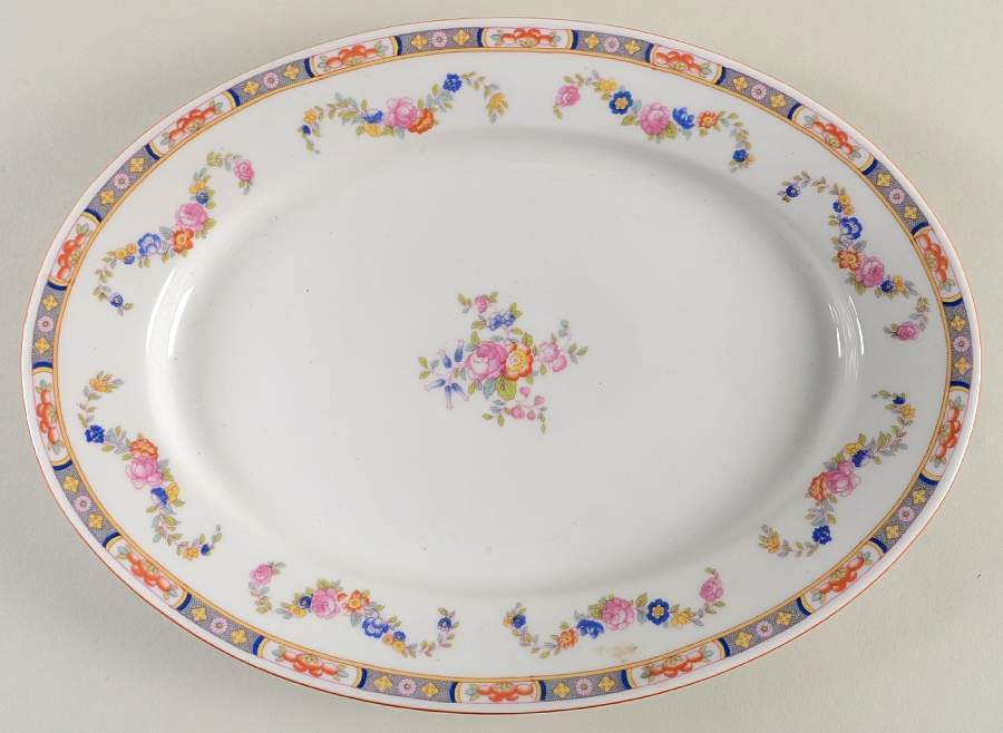 HWC7 12" Oval Serving Platter by HW (Germany, Czech)-1