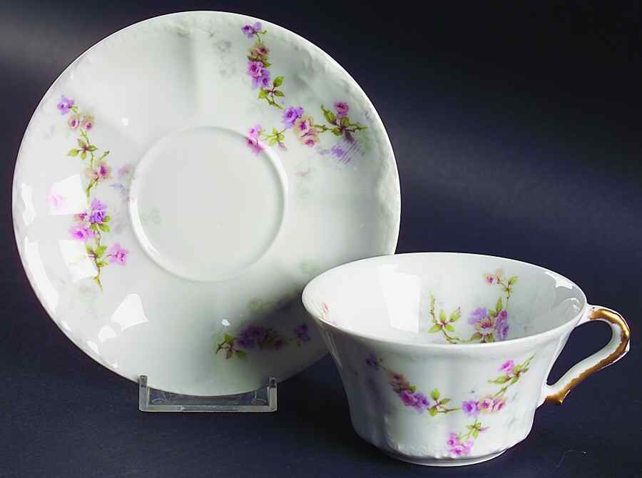 Schleiger 339-4 Flat Cup & Saucer Set by Haviland-1