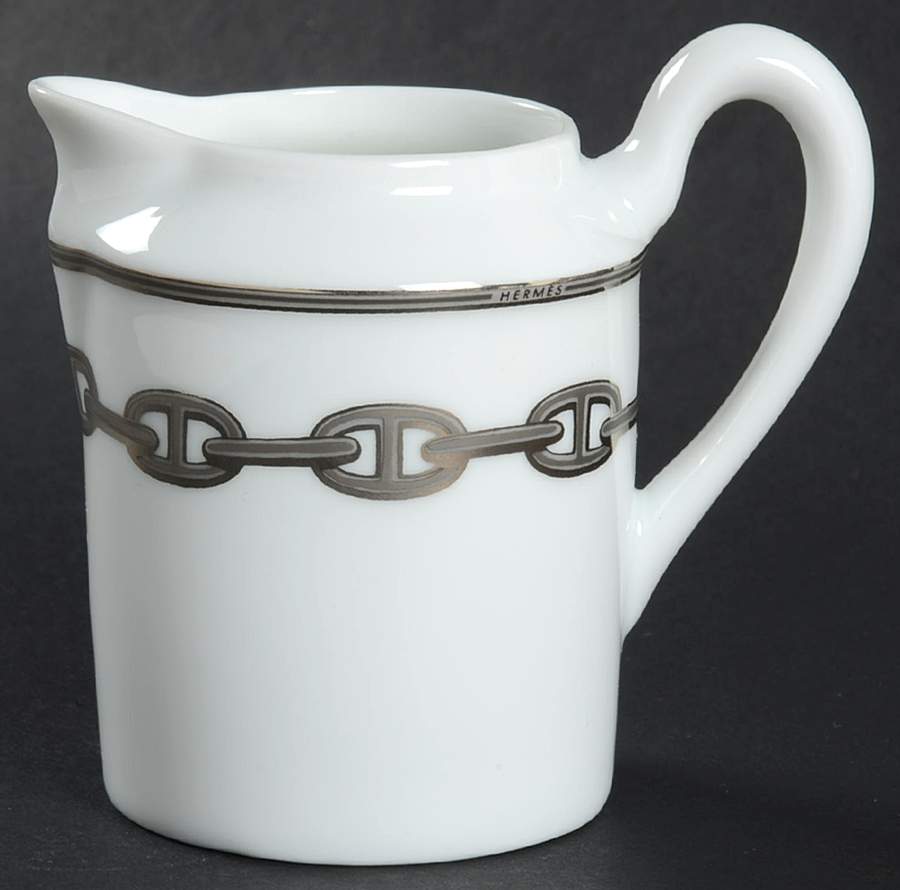 Chaine D'Ancre Gray (Platinum Trim) Creamer by Hermes-1